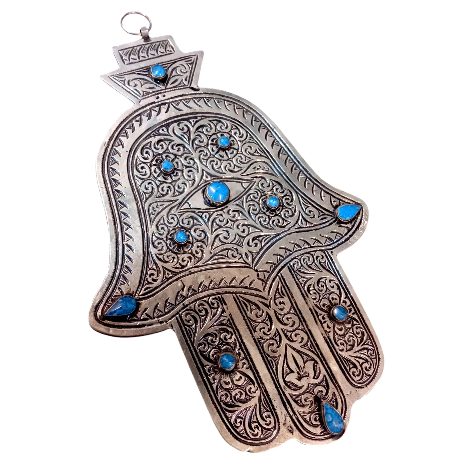 Fatiman Käsi Seinäkoriste – Henkinen Seinätaide, Suojeluskoriste, Hamsa Onnensymboli