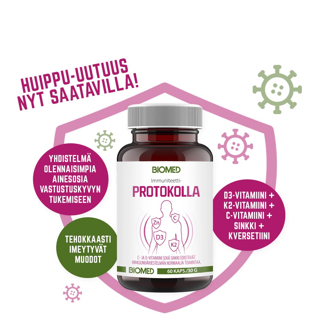 Immuniteetti protokolla vitamines D3 vitamines K2  sinkki 60 kaps