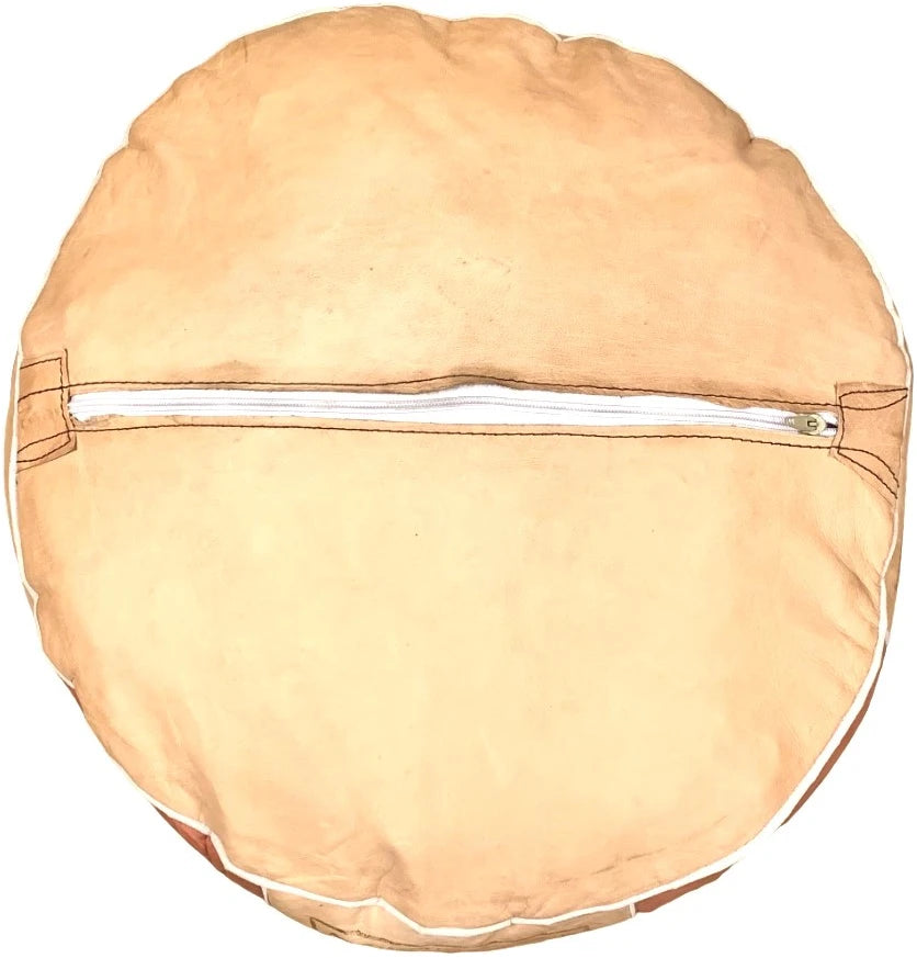 Nahkarahi beige/keltainen käsintehty 