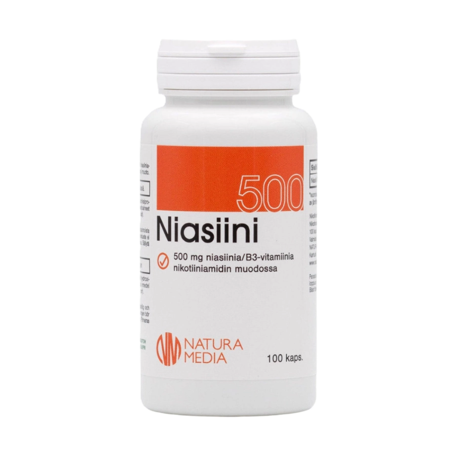 Niasiini B3 500 mg Nikotiiniamidi 100 kaps