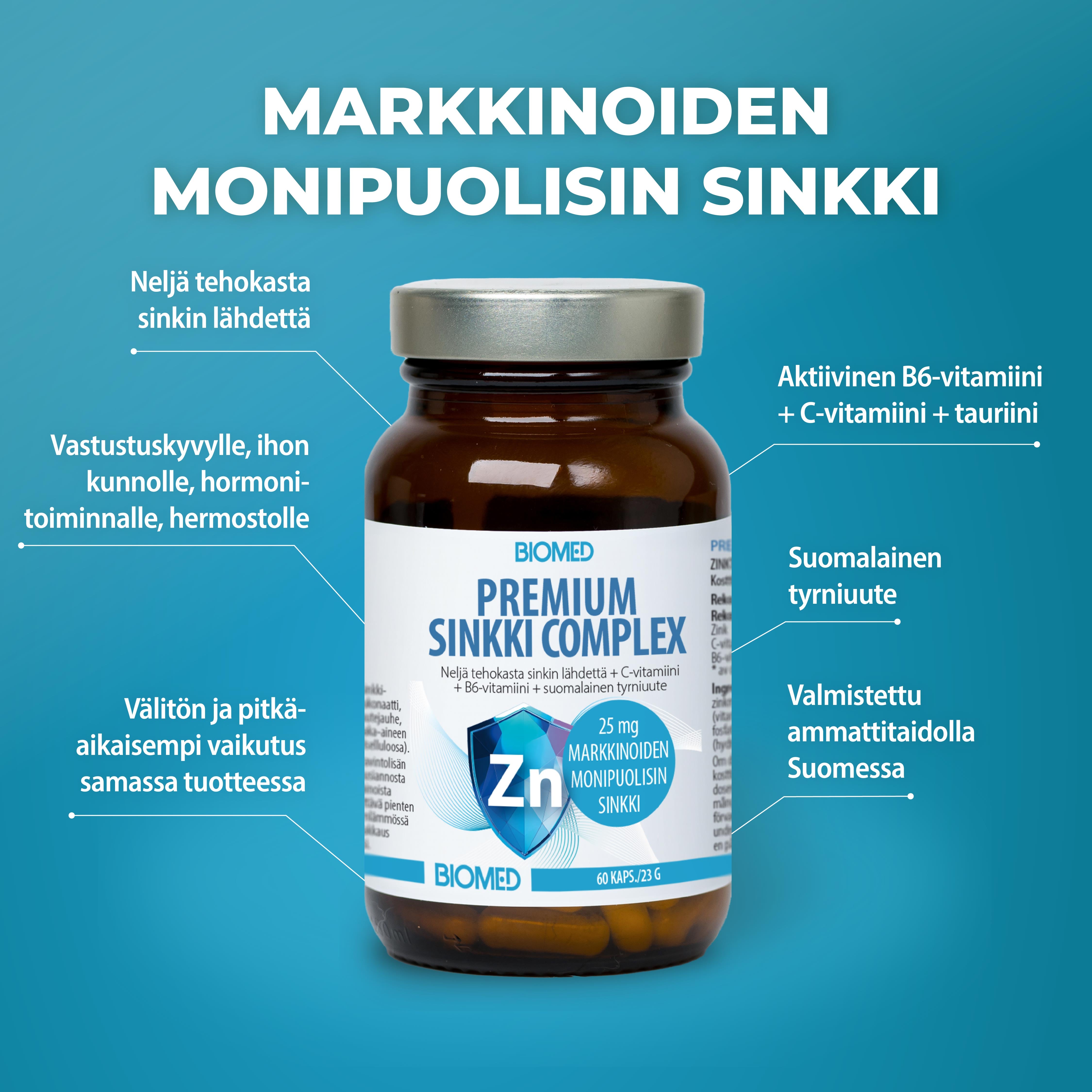 Premium Sinkki Complex 60 kaps